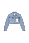 Logo Bling Crop Jacket