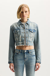 Paint Splatter Jacket outerwear with front button closure and chest pockets, regular fit.