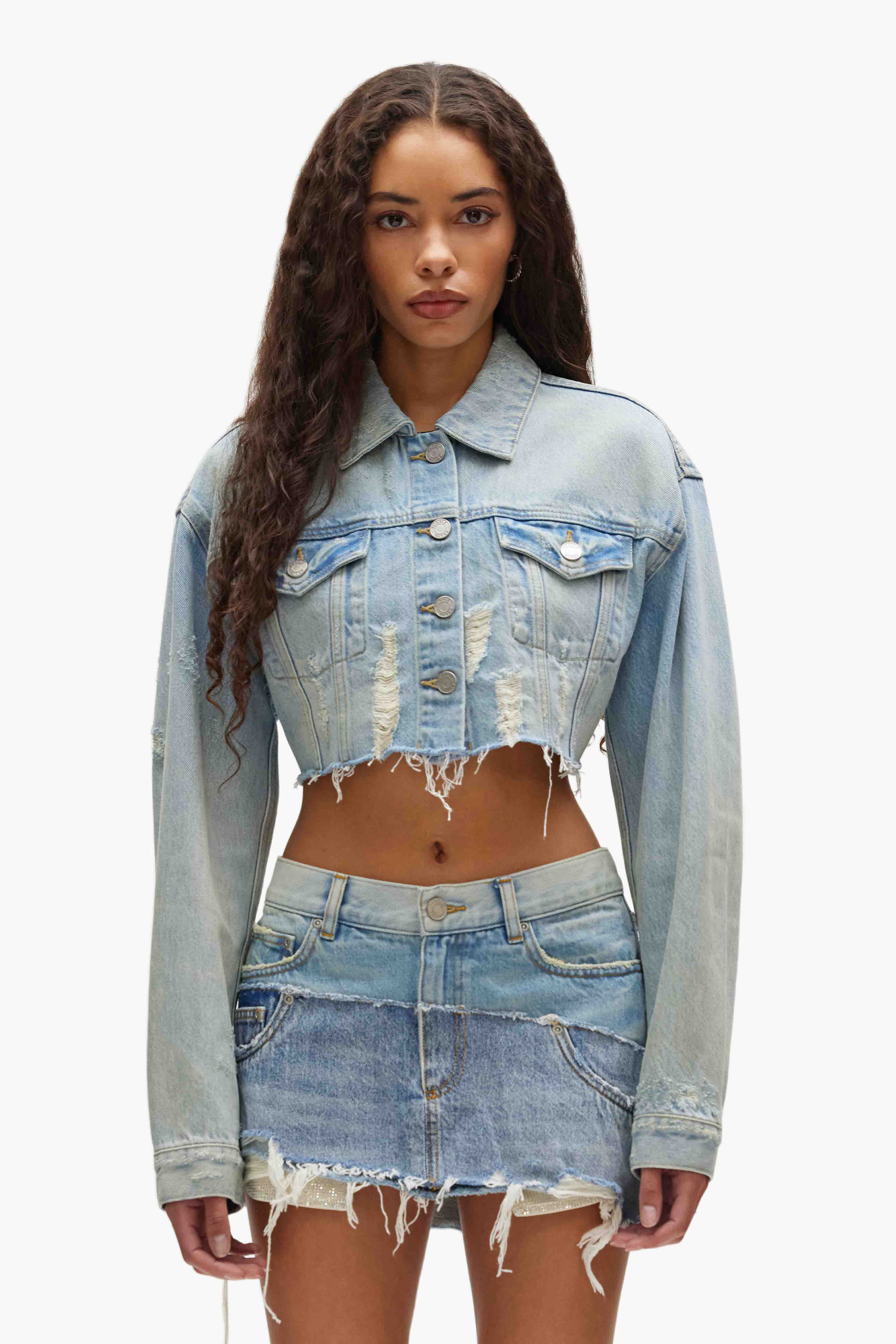 Cropped Denim Jacket – PURPLE BRAND