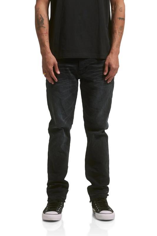 P005 MID RISE STRAIGHT LEG JEAN - Faded Black Aged