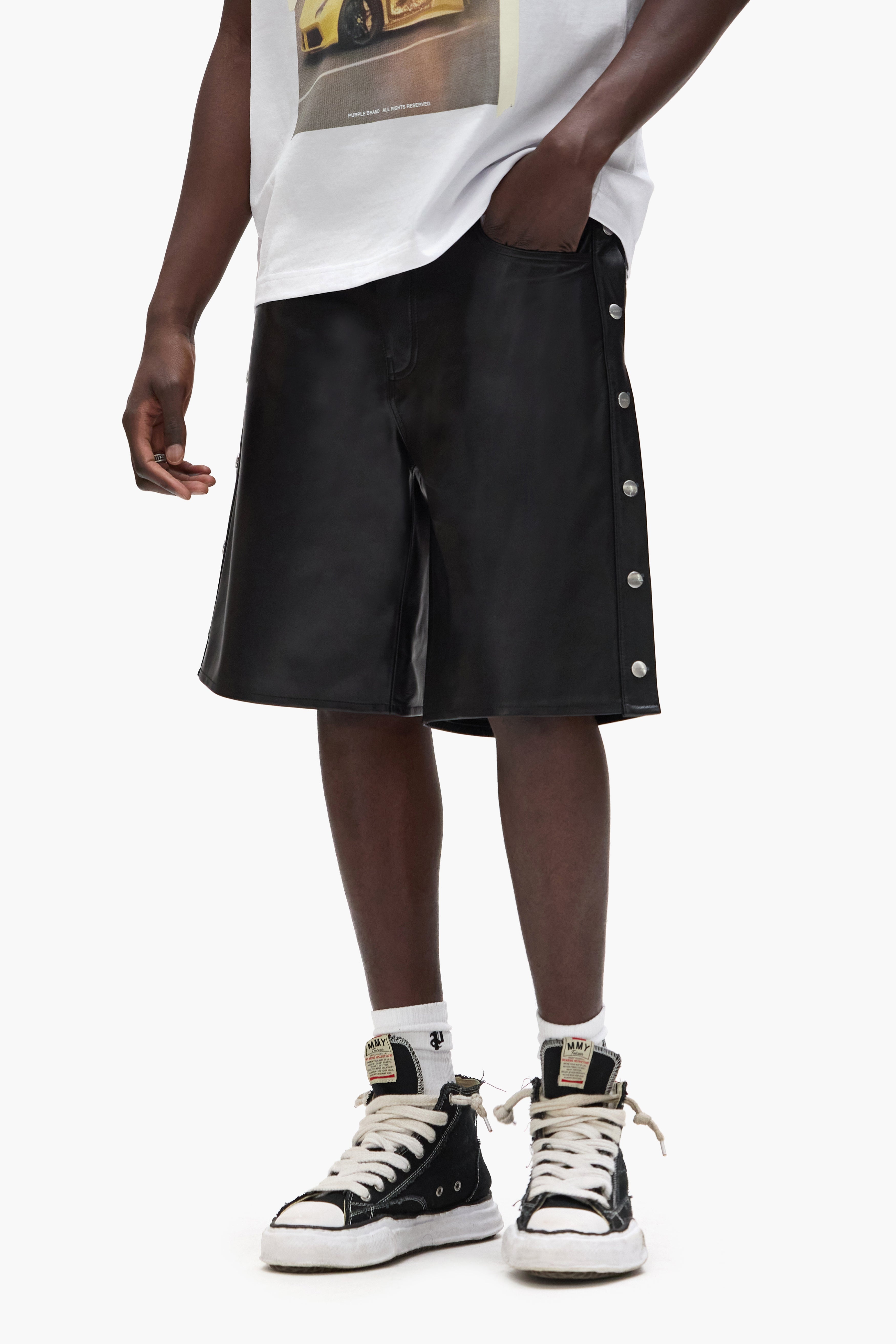 Leather Tearaway Shorts – PURPLE BRAND