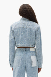 Cropped Textured Pearl Jacket