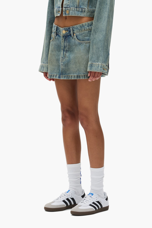 Tiled Overlay Mini Skirt