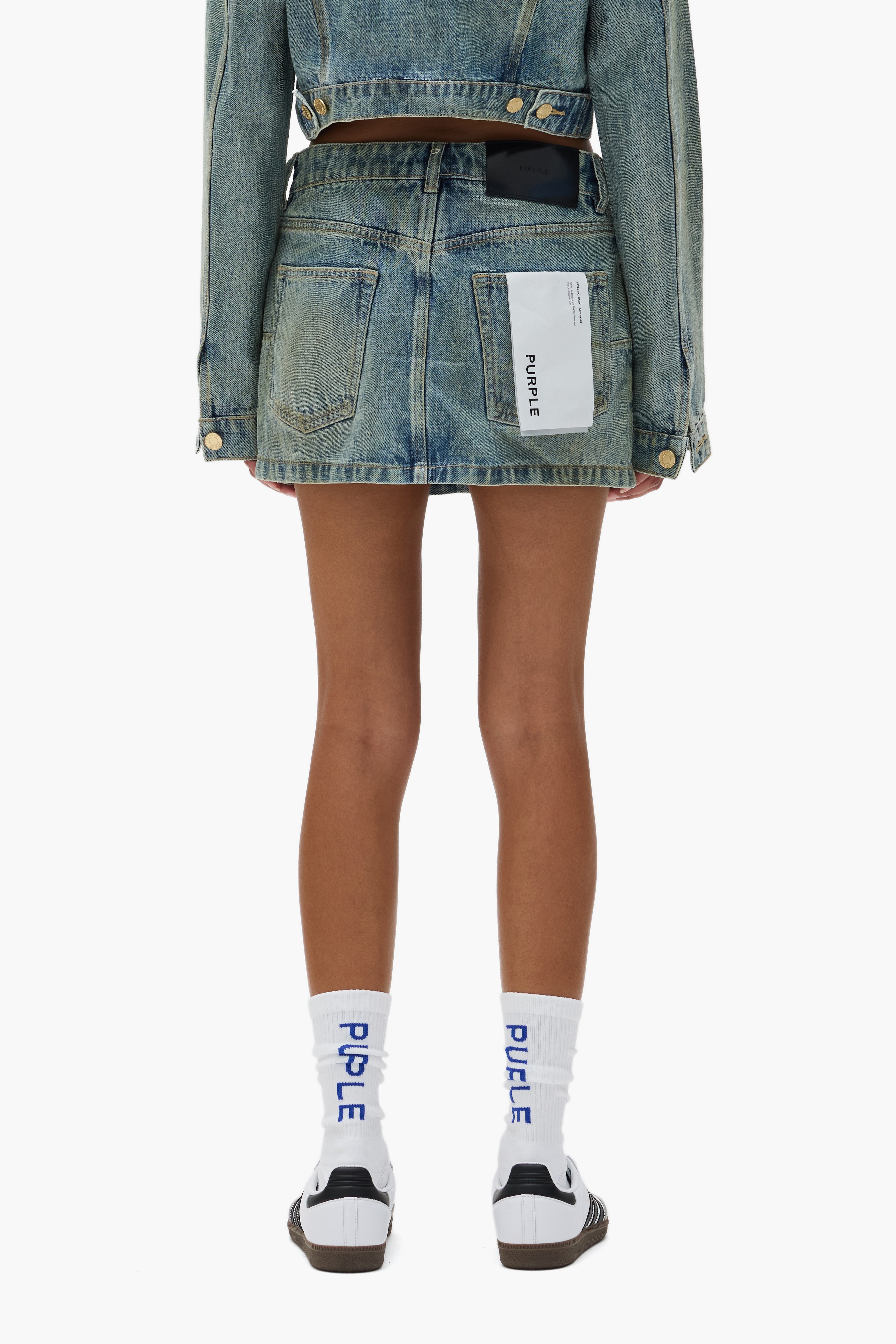 Tiled Overlay Mini Skirt – PURPLE BRAND