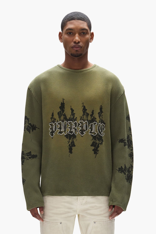 Flames Waffle Knit