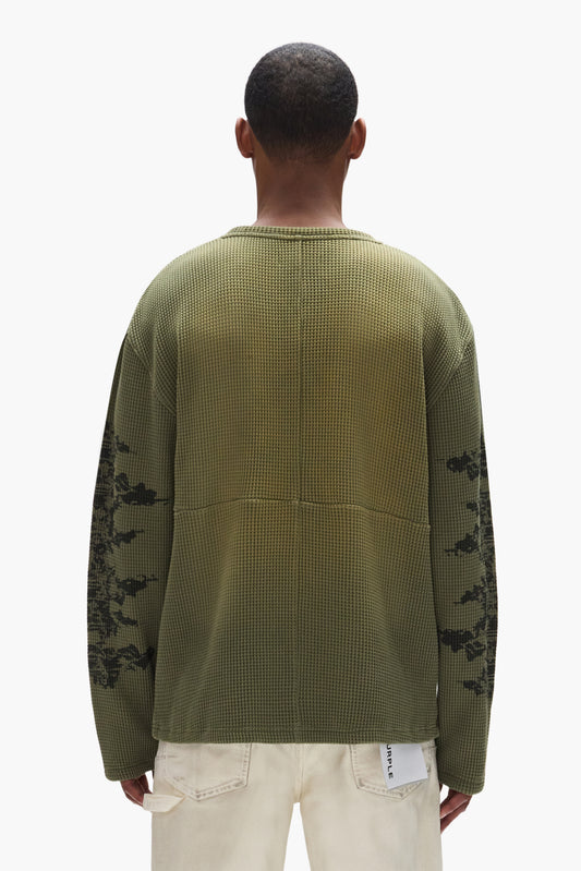 Gothic Flames Waffle Knit Shirt