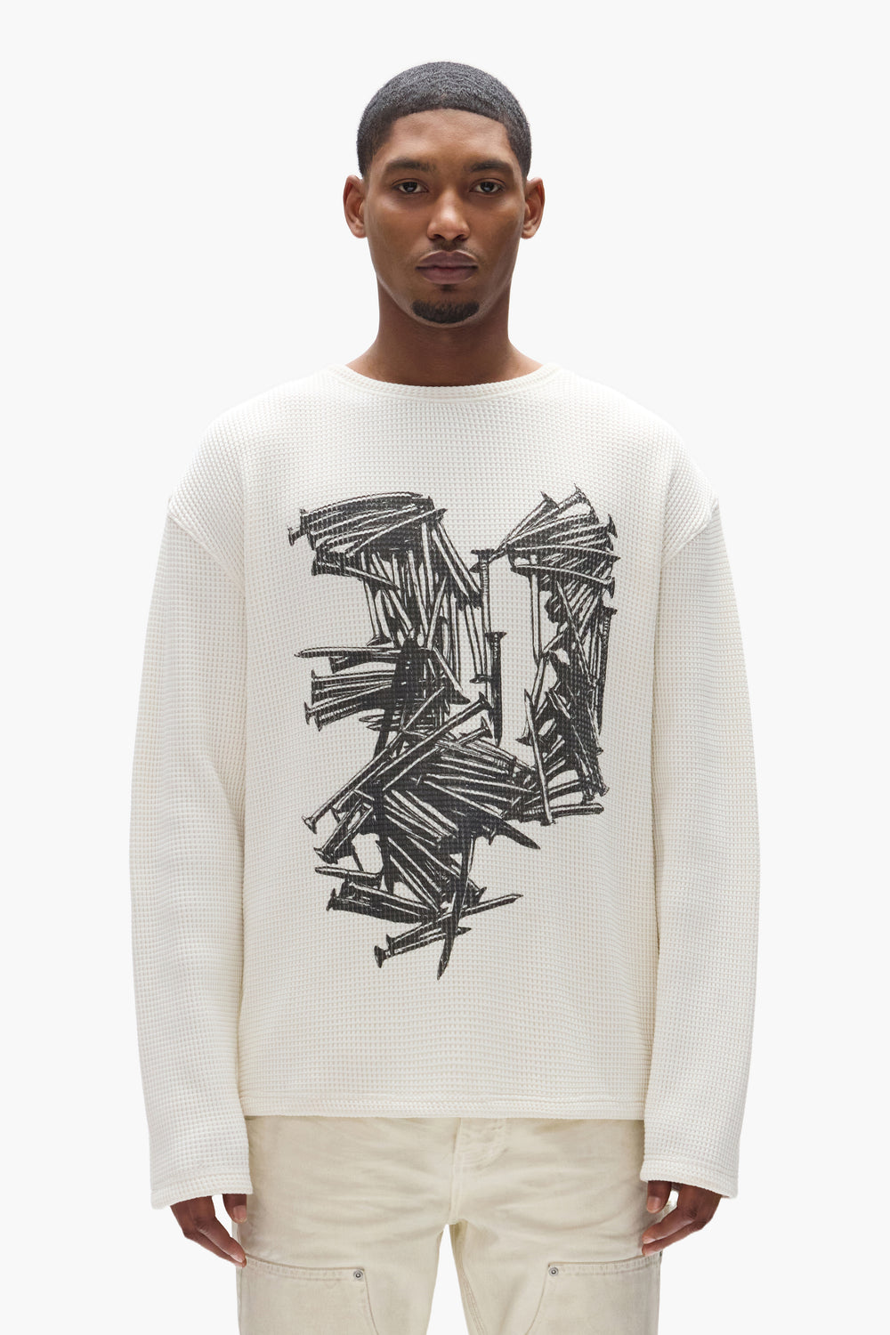 Gothic P Nails Waffle Knit Shirt