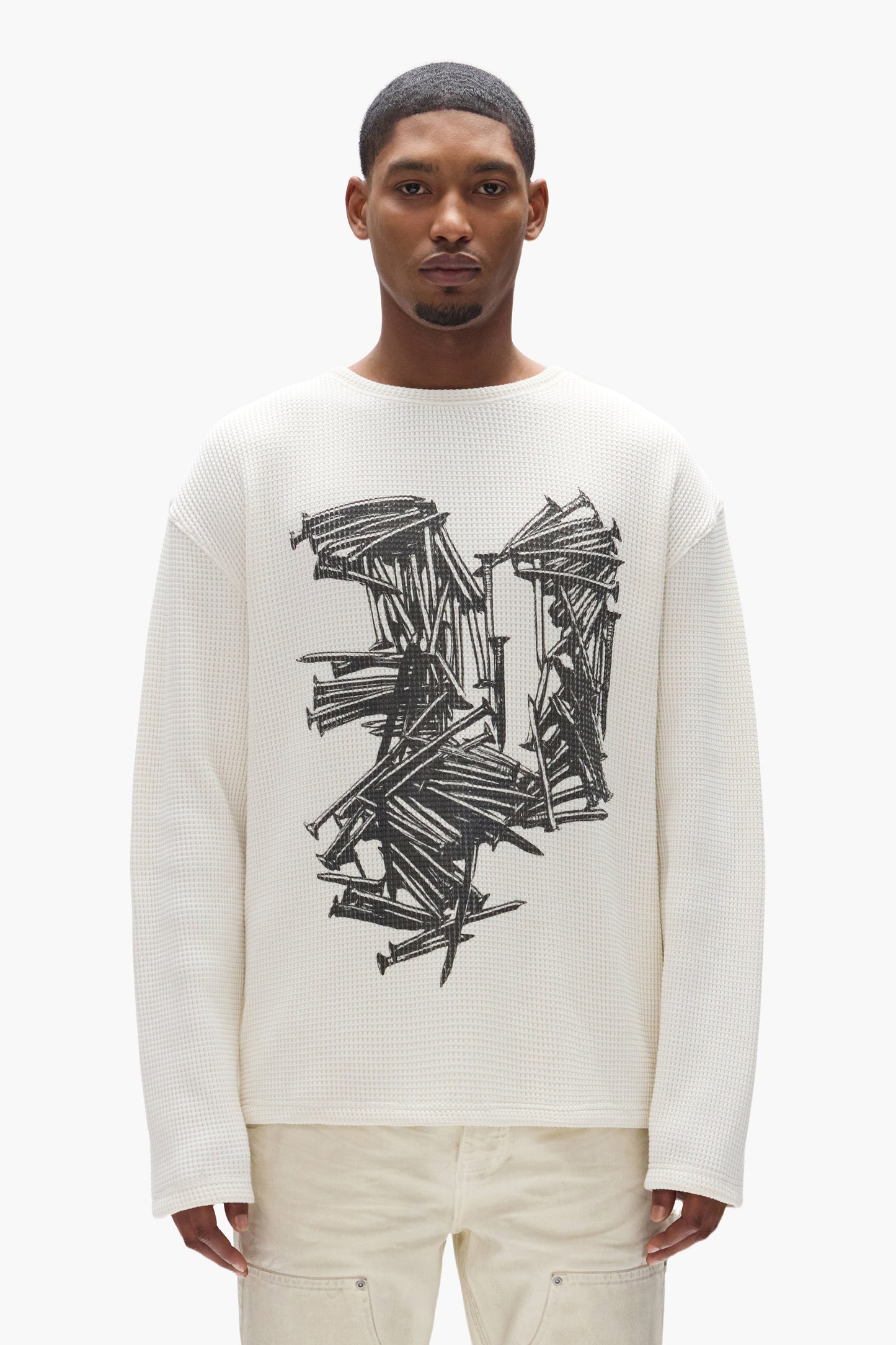 Gothic P Nails Waffle Knit Shirt