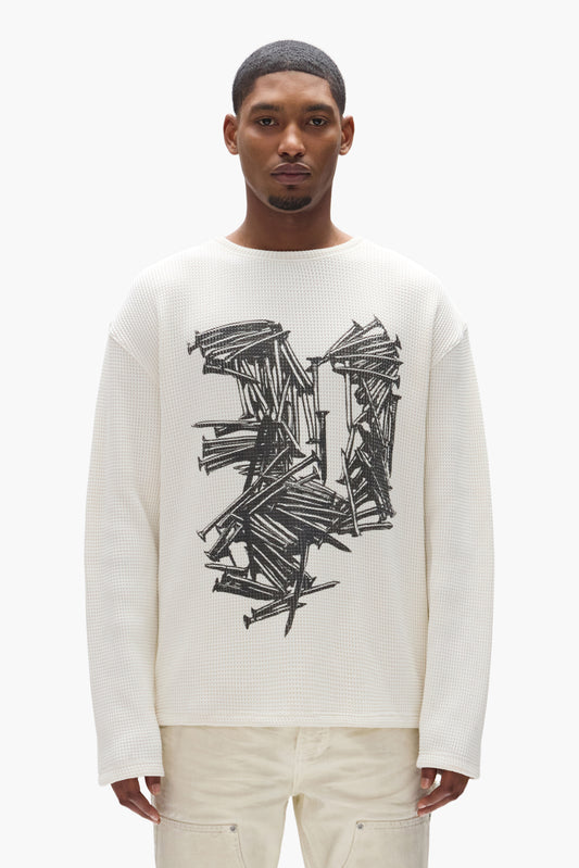 Gothic P Nails Waffle Knit Shirt