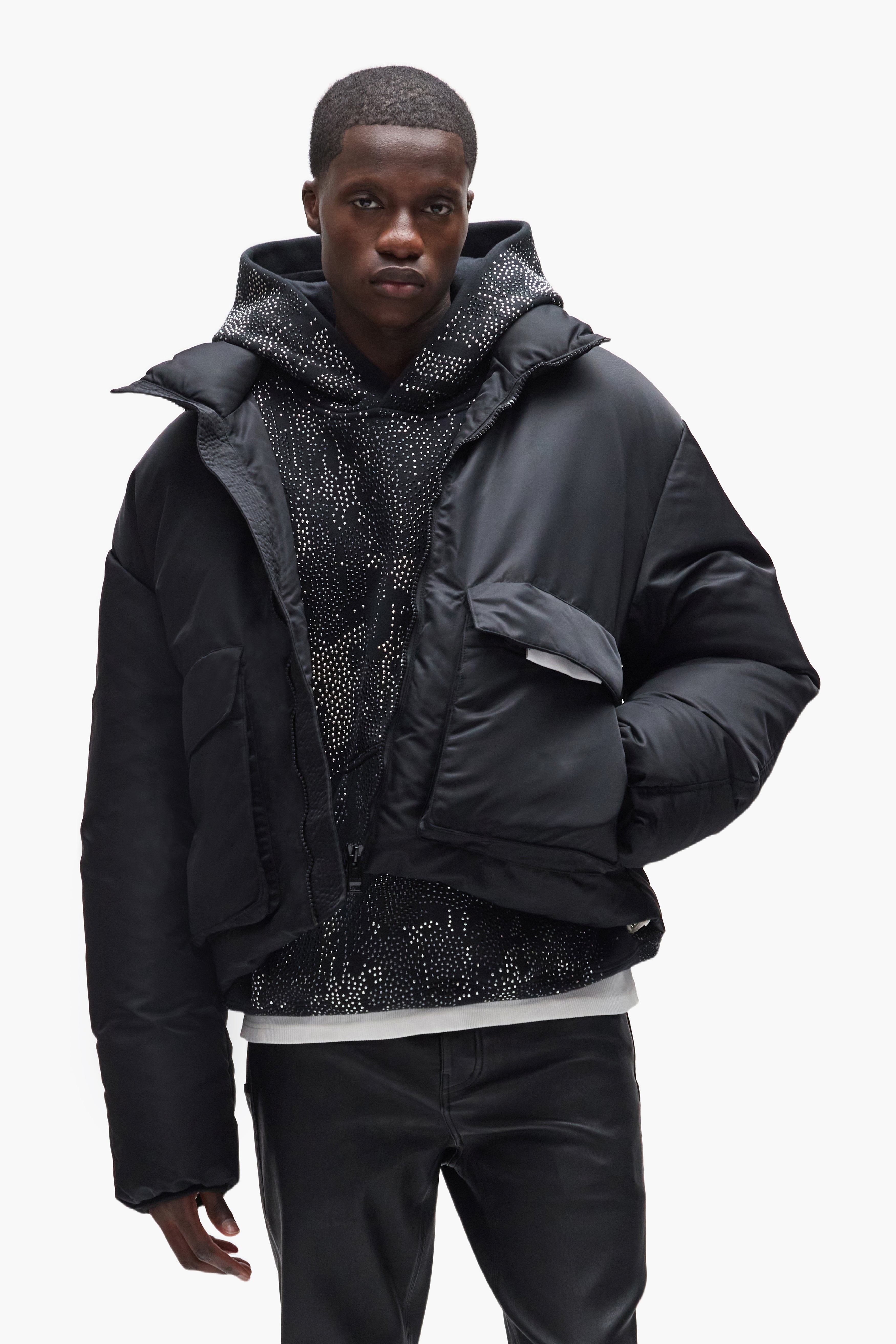 Twill Puffer Jacket – PURPLE BRAND