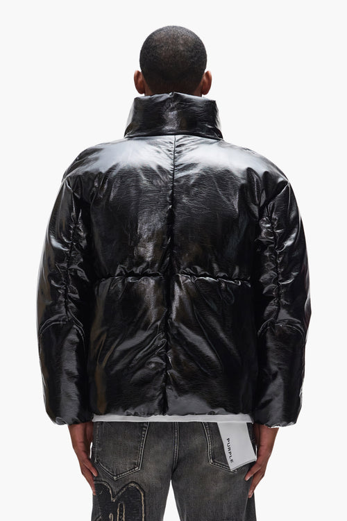 Leather Puffer Jacket