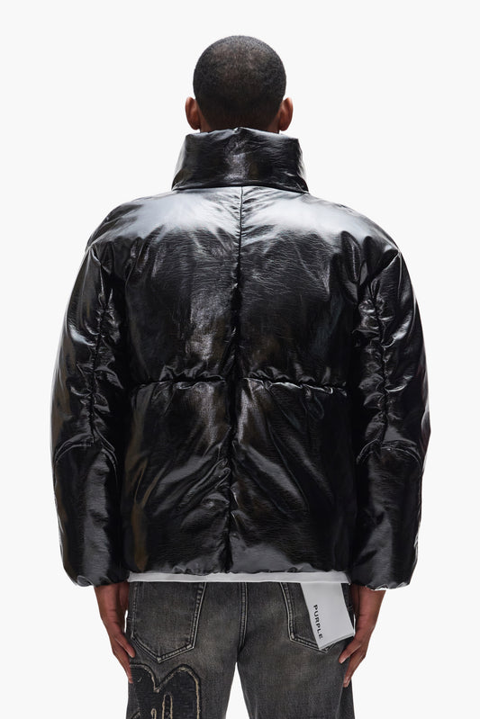 Leather Puffer Jacket