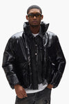 Leather Puffer Jacket