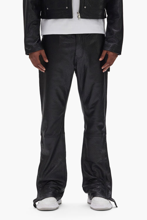 Leather Carpenter Snap Pant