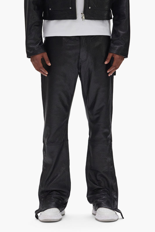 Leather Carpenter Snap Pant