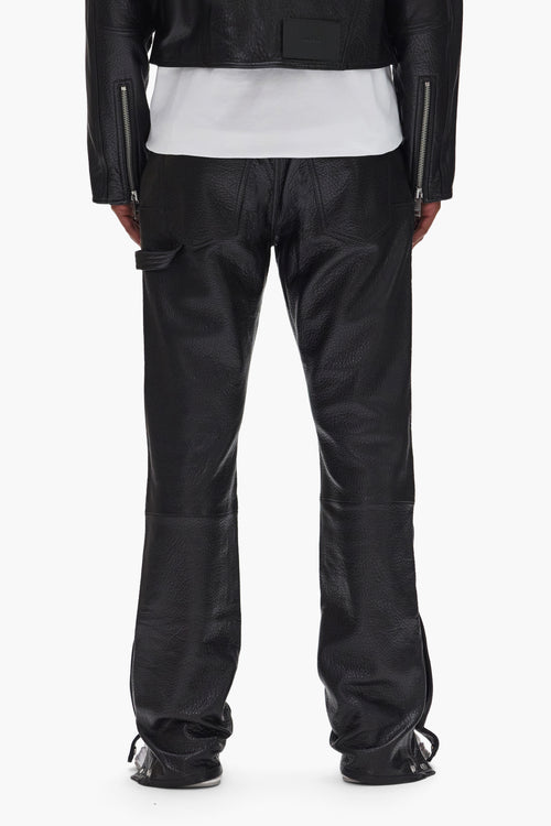 Leather Carpenter Snap Pant