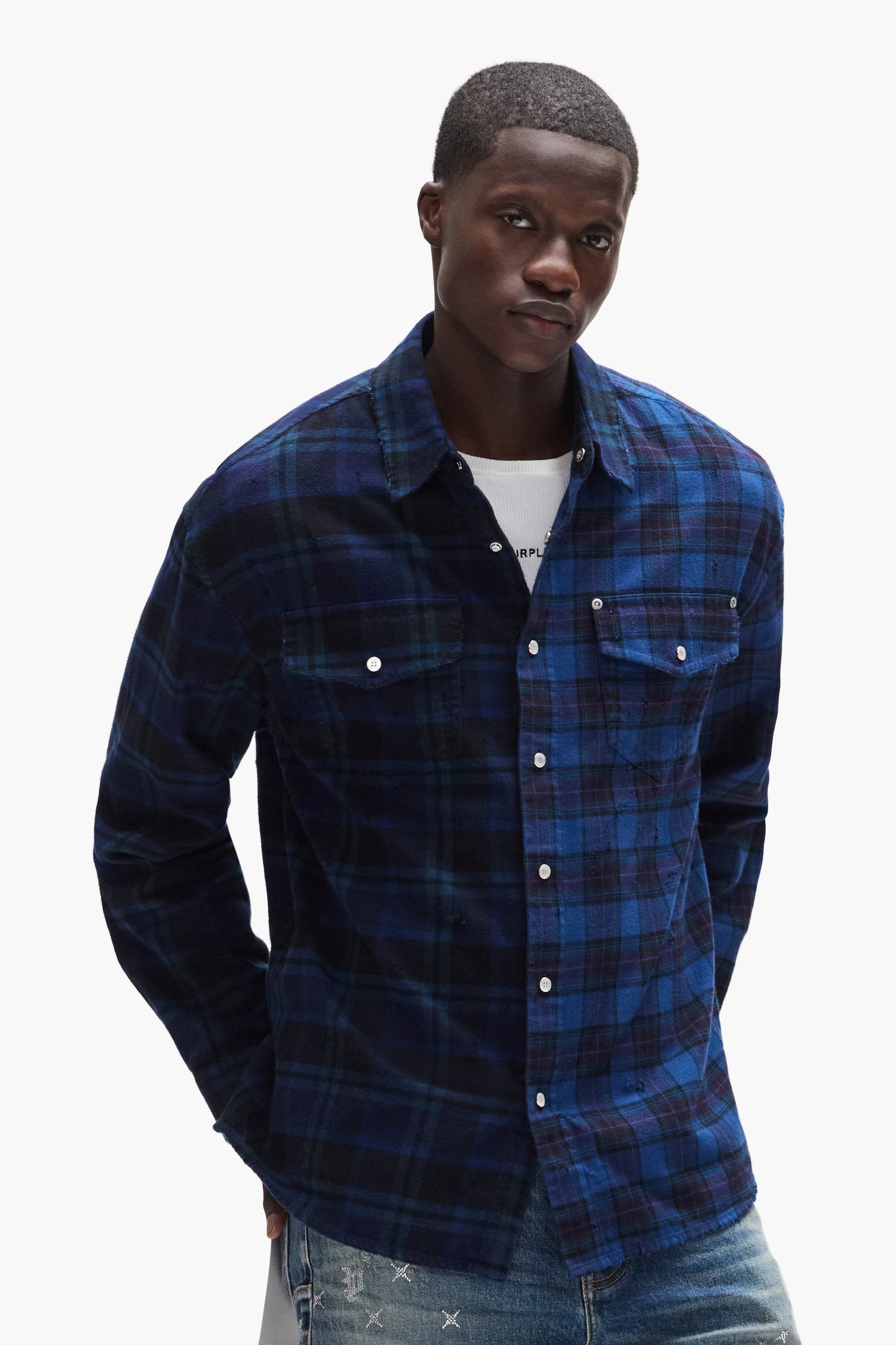 Half & Half Flannel Shirt
