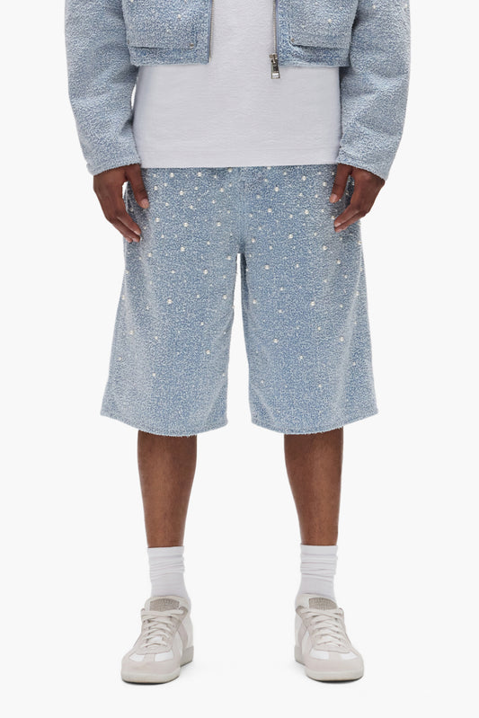 P070 Textured Pearl Shorts