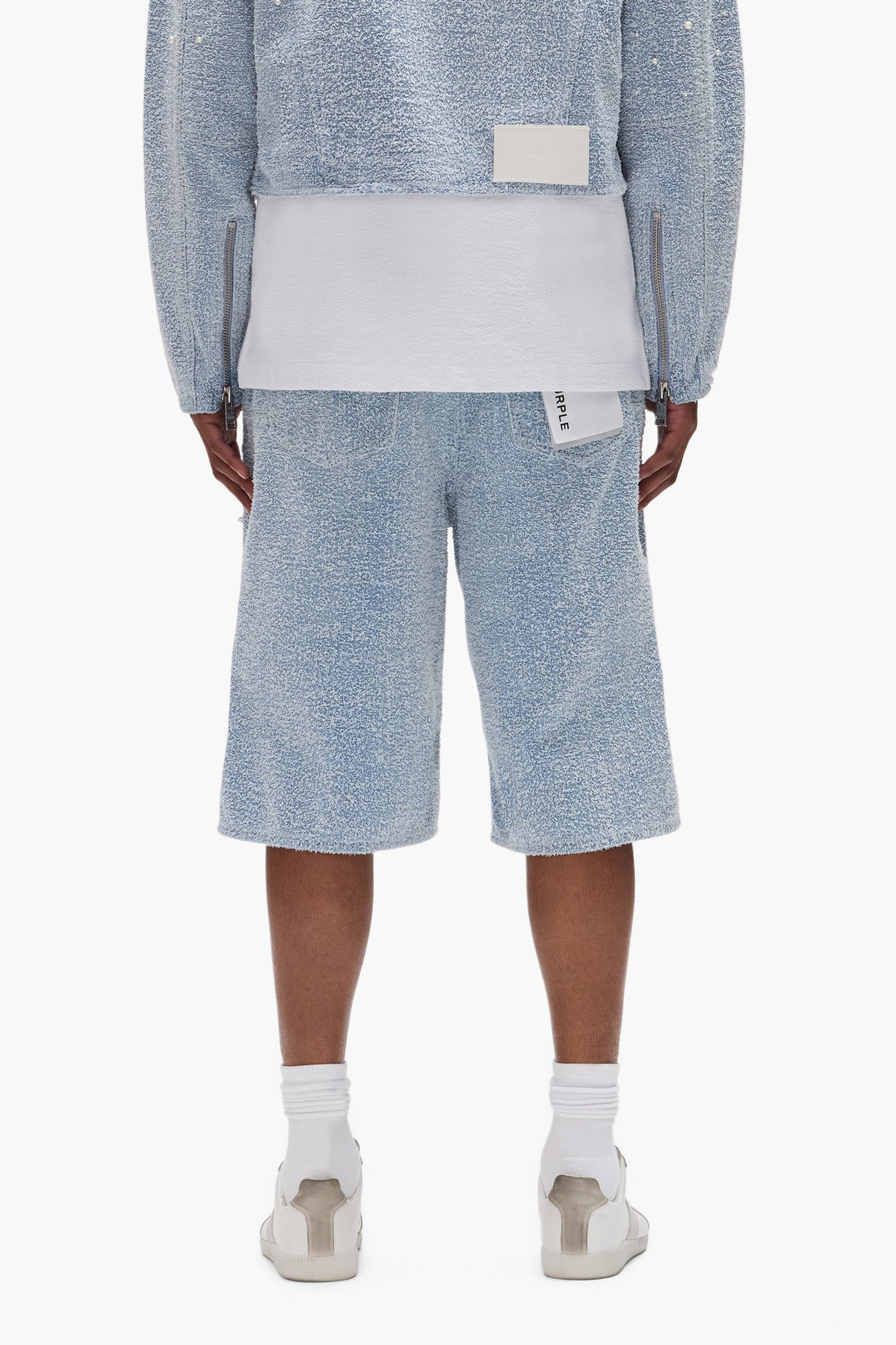 P070 Textured Pearl Shorts