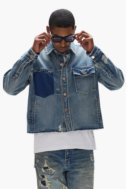 Distressed Cropped Shirt