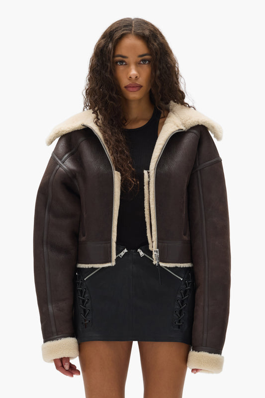 Sherpa Leather Jacket
