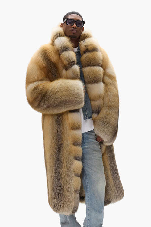 Shawl Collar Fur Coat