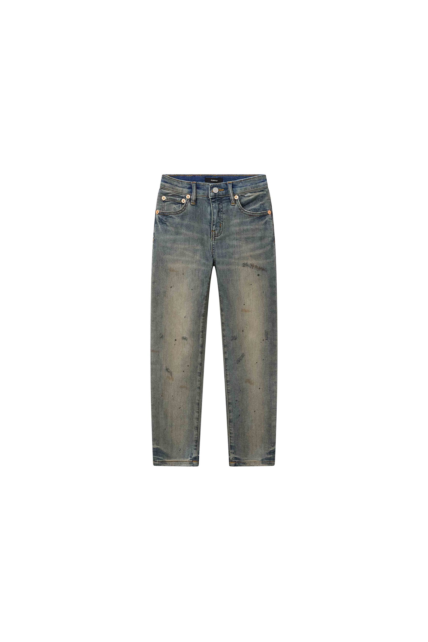 Kids' Oil Repair Denim Skinny in Indigio with 5 Pocket Styling and Adjustable Waist Band