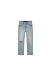 Kids' Three Year Wash Stretch Skinny Denim with Front Knee Rip in Light Indigo, Sizes 4-12