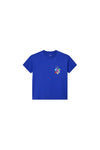 Kids' Keychain Tee in Manzerine Blue, 100% cotton, relaxed fit, available in sizes 4-5 to 12.