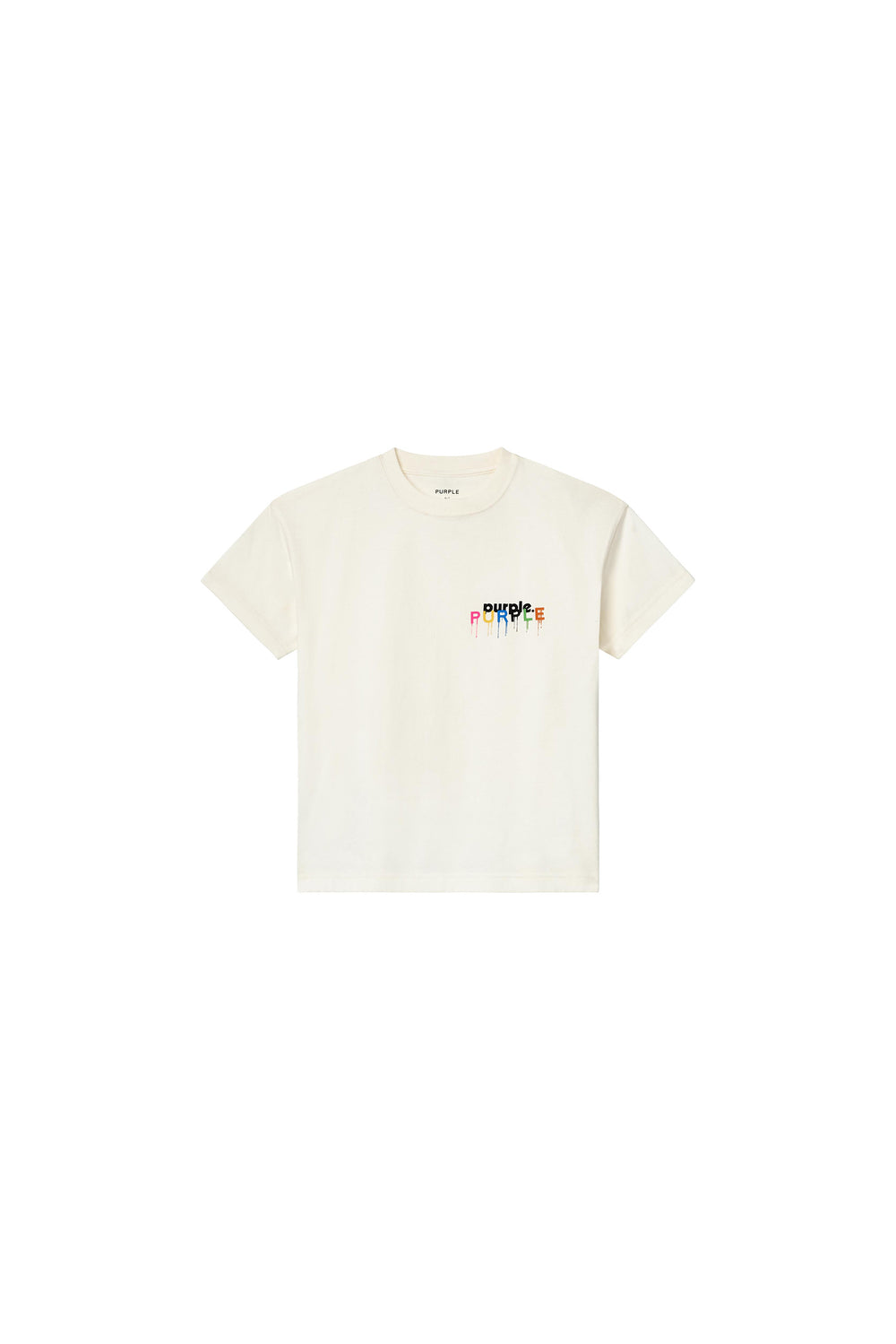 Kids' Painted Lowercase Tee in Coconut Milk, 100% cotton, relaxed fit, sizes 4-5 to 12.