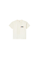 Kids' Painted Lowercase Tee in Coconut Milk, 100% cotton, relaxed fit, sizes 4-5 to 12.