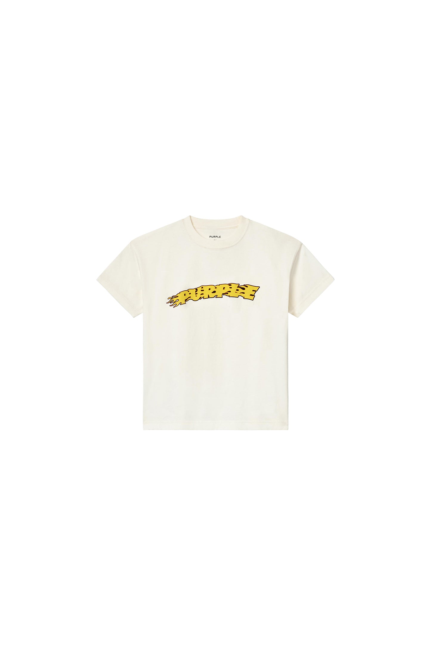 Kids' Inferno Tee in Coconut Milk, relaxed fit, 100% cotton, water print design.