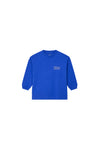 Kids' Stacked Long Sleeve Tee in Turkish Sea, available in sizes 4-5, 6-7, 8, 10, and 12.