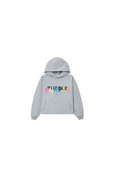 Kids' Painted Lowercase Hoodie, Heather Gray, Sizes 4-5 to 12, Midweight Fleece, Relaxed Fit