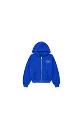 Kids' Stacked Zip Up Hoodie in Turkish Sea, midweight fleece, available in sizes 4-5 to 12.