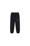 Kids' Half & Half Jogger sweatpants in black with relaxed fit and midweight fleece material.