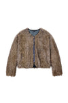 Reversible Fur Denim Jacket