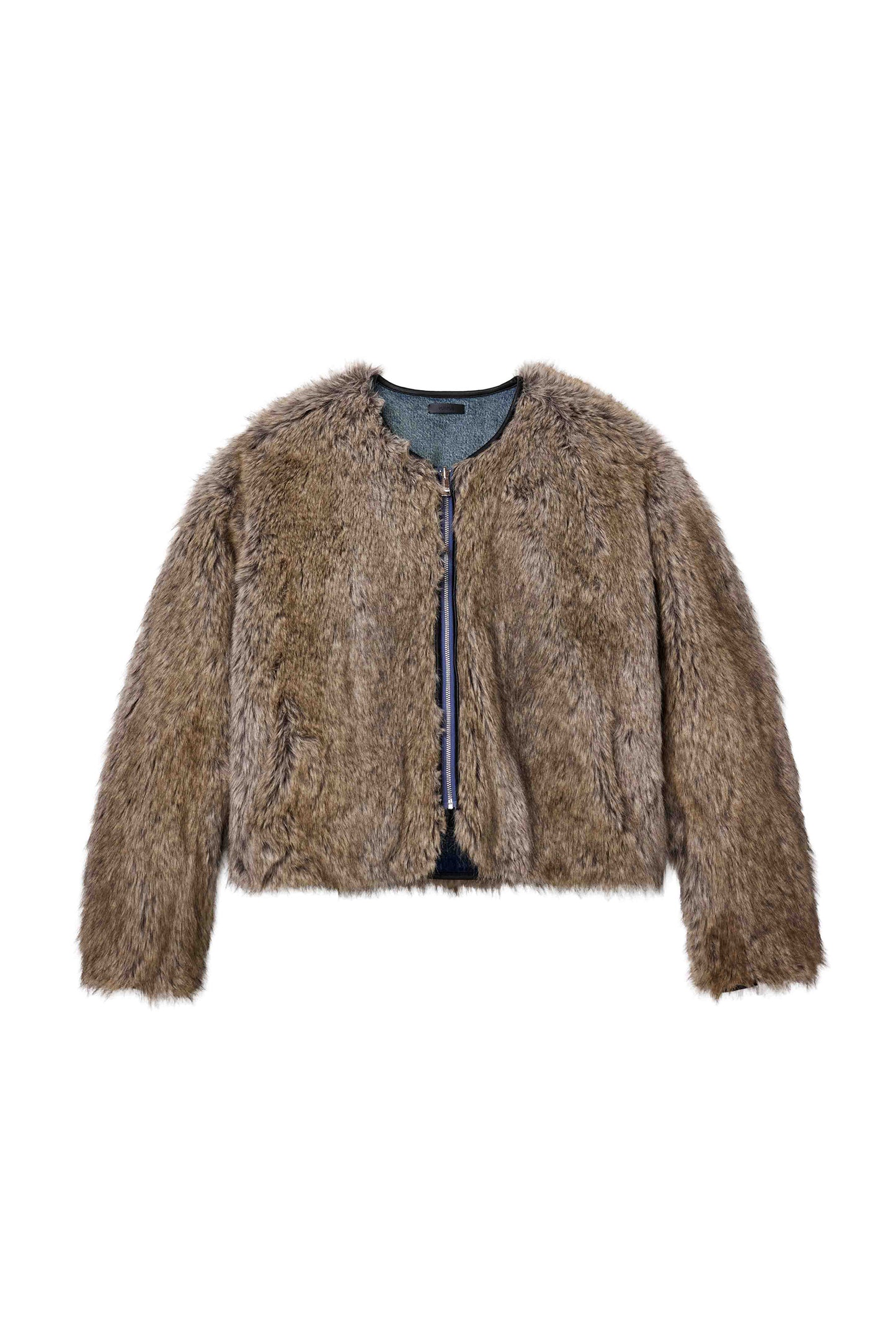 Reversible Fur Denim Jacket