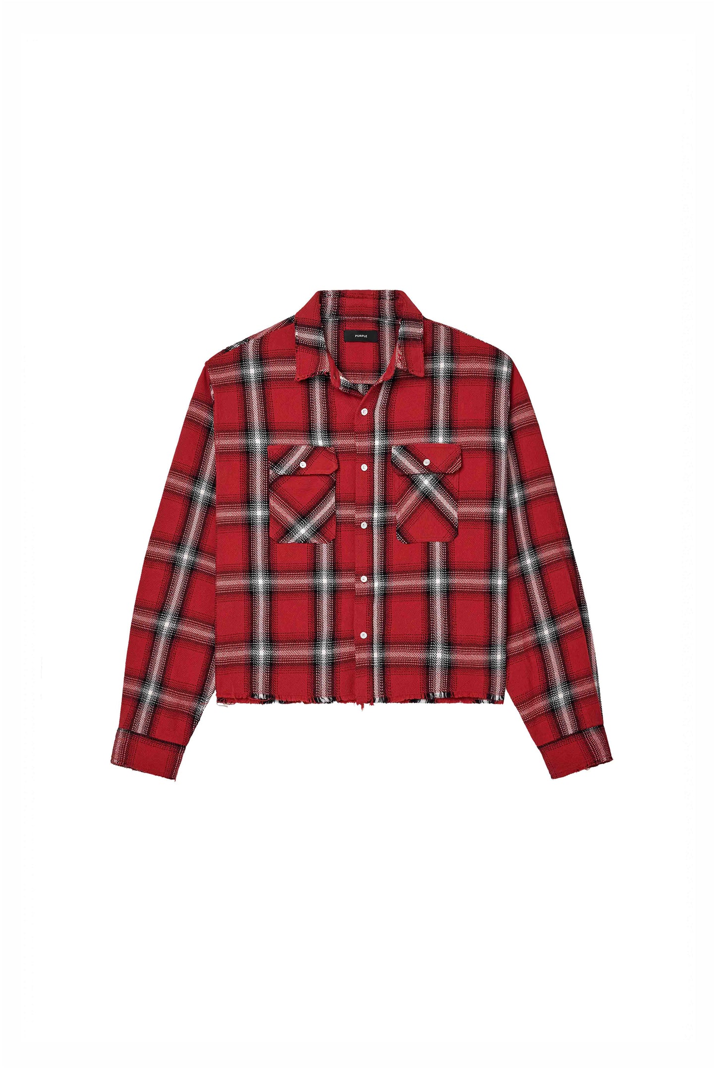 Cropped Flannel Shirt