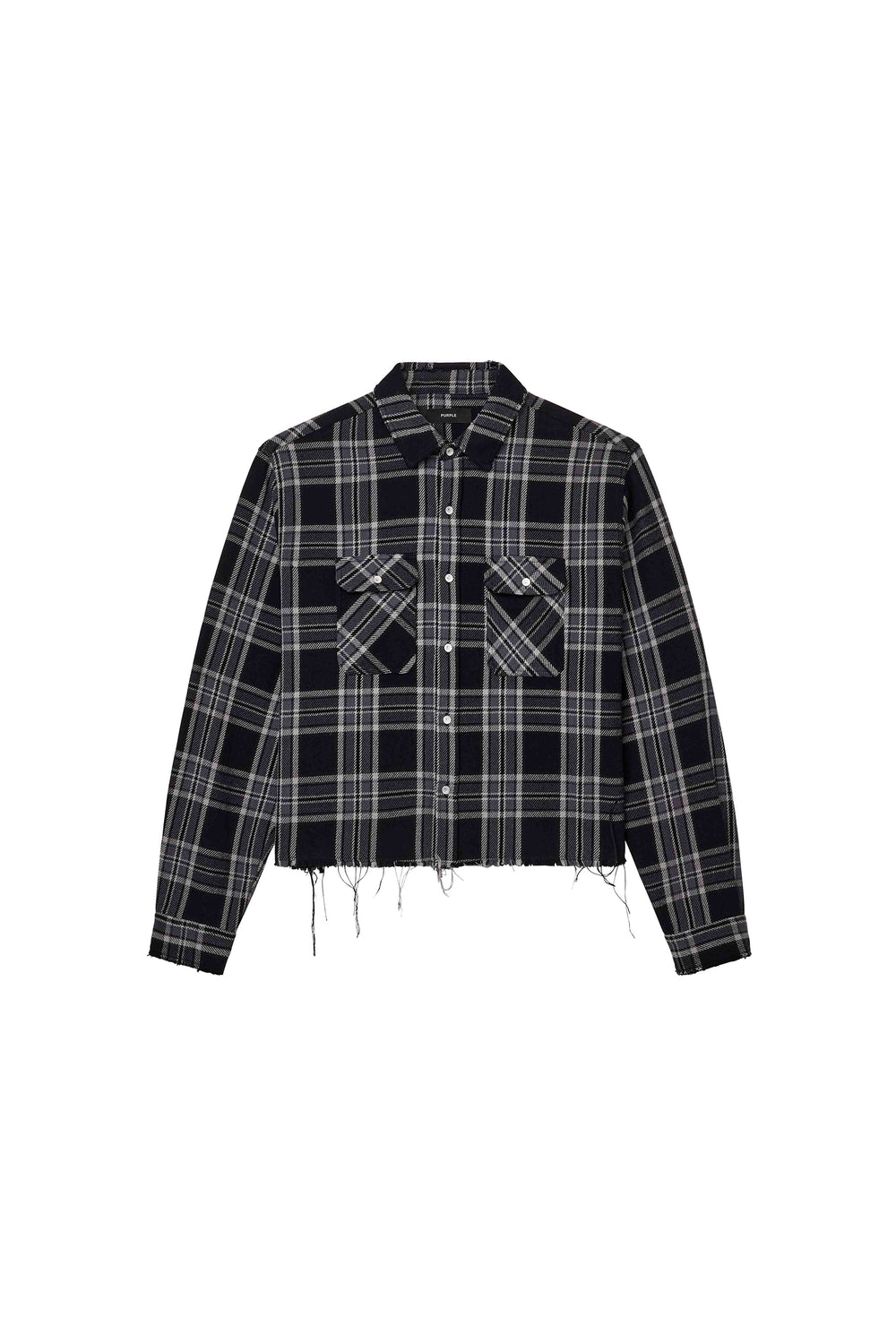 Cropped Flannel Shirt
