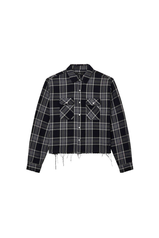 Cropped Flannel Shirt