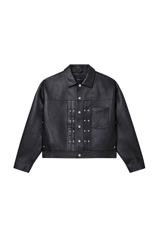 Leather Bonded Trucker Jacket