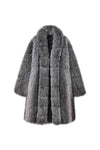 Faux Fur Shawl Collar Coat