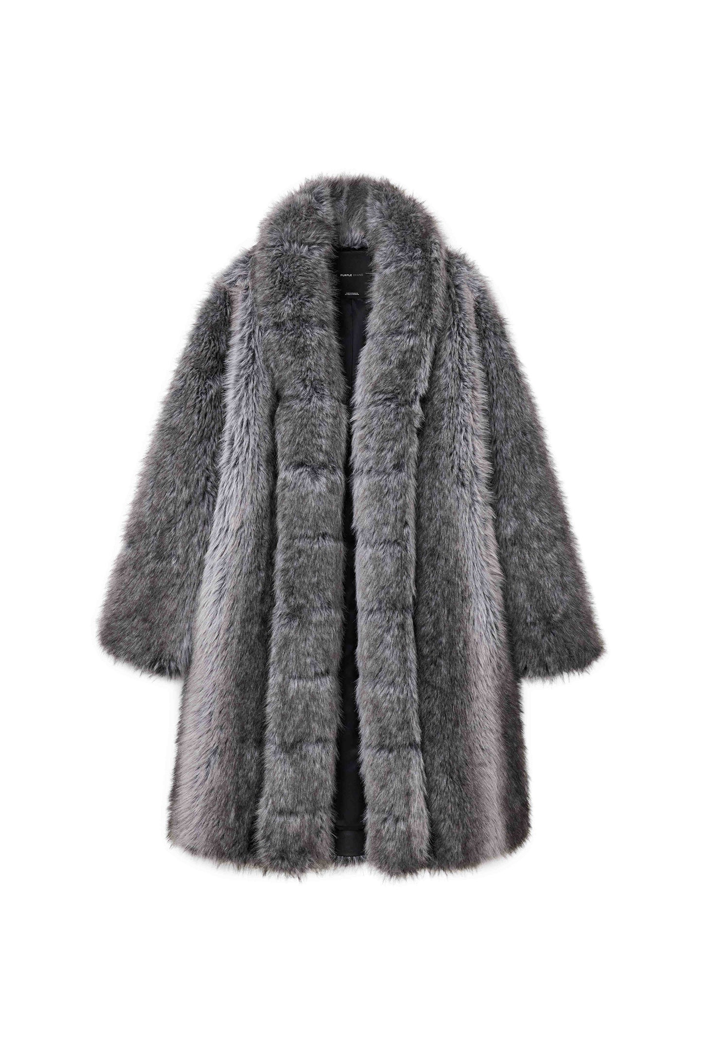 Faux Fur Shawl Collar Coat