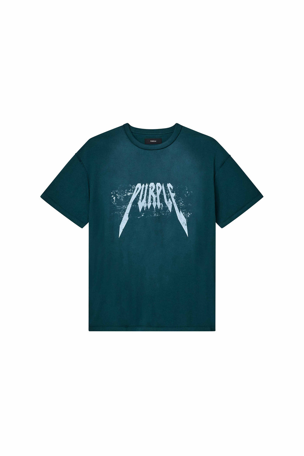 Taped Tee in Dark Sea color with textured jersey and regular fit, available in multiple sizes.