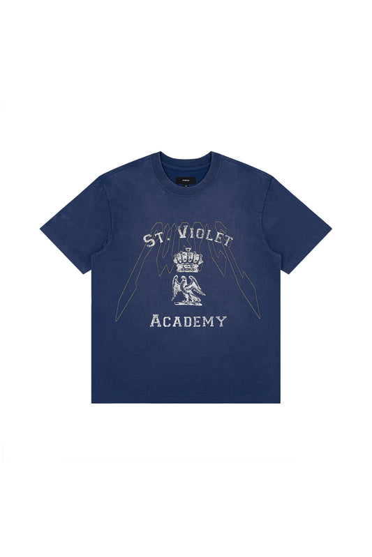 St. Violet Crystals Tee, regular fit, heavyweight jersey, 100% cotton, various sizes available.