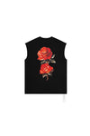 Dead Or Alive Tank Top in Purple with distress details and screen print, regular fit.