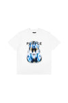 Streamlined Tee Regular Fit White 100% Cotton with Digital Print and Raised Matte Silicone