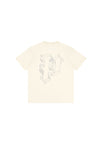 Monogram Tee in heavyweight jersey with lurex embroidery and leather logo patch