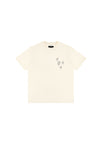 Monogram Tee in Heavyweight Jersey with Lurex Embroidery and Leather Logo Patch
